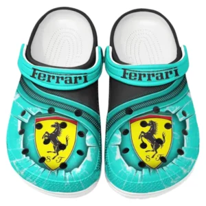 Ferrari Crocs Clogs Männer Frauen, Geschenk für Ferrari Fan CAR188032025187 - Cyan