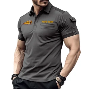 Indian Motorcycle Poloshirt mit Tasche, All Over Print Hemd für Männer Indian Motorcycle Fan CAR445060325019 - Grau