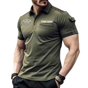 Toyota Poloshirt mit Tasche, All Over Print Hemd für Männer Toyota Fan CAR445060325021 - Grün