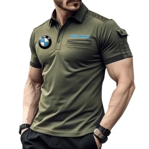 BMW Poloshirt mit Tasche, All Over Print Hemd für Männer BMW Fan CAR445060325030 - Grün
