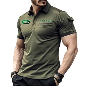 LAND ROVER Poloshirt mit Tasche, All Over Print Hemd für Männer LAND ROVER Fan CAR445060325048 - Grün
