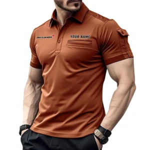 Mclaren Poloshirt mit Tasche, All Over Print Hemd für Männer Mclaren Fan CAR445060325053 - Orange