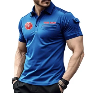 Chrysler Poloshirt mit Tasche, All Over Print Hemd für Männer Chrysler Fan CAR445060325064 - Blau