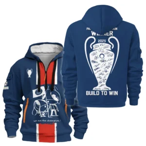 Paris Saint-Germain Kapuzenpullover mit halbem Reißverschluss UEFA Meistrite Liiga  2025 Für Fan Paris Saint-Germain HVN1035C1WIN060225HODZ