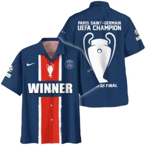 Paris Saint-Germain Hawaiihemd UEFA Meistrite Liiga  2025 Für Fan Paris Saint-Germain HVN1036C1060225HAW