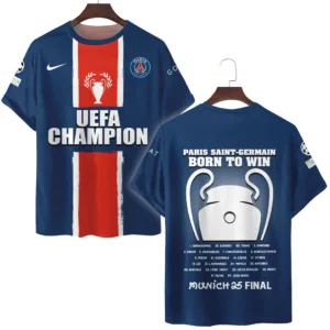 Paris Saint-Germain Hemd UEFA Meistrite Liiga  2025 Für Fan Paris Saint-Germain HVN1037CHAMP060225TS3D