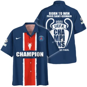 Paris Saint-Germain Hawaiihemd UEFA Meistrite Liiga  2025 Für Fan Paris Saint-Germain HVN1038C1060225HAW