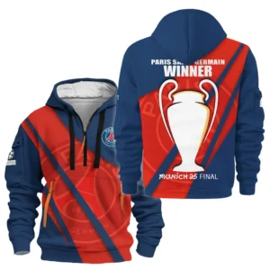 Paris Saint-Germain Kapuzenpullover mit halbem Reißverschluss UEFA Meistrite Liiga  2025 Für Fan Paris Saint-Germain  HVN1042C1060325HODZ