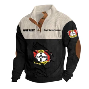Bayer Leverkusen Sweatshirt Herren Stehkragen, Pullover Herren Sweatshirt mit Namen BDE105072925556 - Schwarz