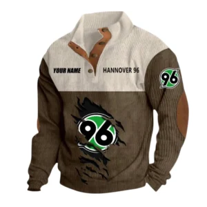 Hannover 96 Sweatshirt Herren Stehkragen, Pullover Herren Sweatshirt mit Namen BDE105072925558 - Braun