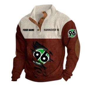 Hannover 96 Sweatshirt Herren Stehkragen, Pullover Herren Sweatshirt mit Namen BDE105072925558 - Dunkelrot