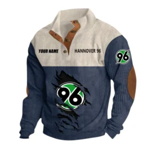 Hannover 96 Sweatshirt Herren Stehkragen, Pullover Herren Sweatshirt mit Namen BDE105072925558 - Marineblau