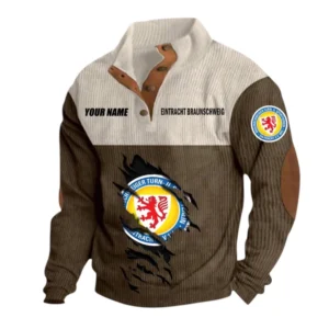 Eintracht Braunschweig Sweatshirt Herren Stehkragen, Pullover Herren Sweatshirt mit Namen BDE105072925564 - Braun