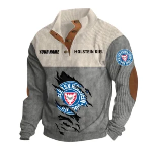 Holstein Kiel Sweatshirt Herren Stehkragen, Pullover Herren Sweatshirt mit Namen BDE105072925565 - Grau
