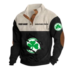 SpVgg Greuther Furth Sweatshirt Herren Stehkragen, Pullover Herren Sweatshirt mit Namen BDE105072925566 - Schwarz