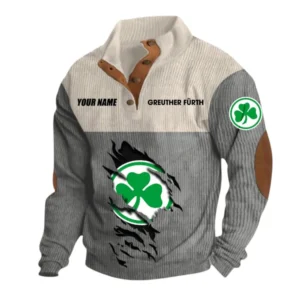 SpVgg Greuther Furth Sweatshirt Herren Stehkragen, Pullover Herren Sweatshirt mit Namen BDE105072925566 - Grau