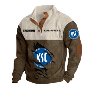 Karlsruher SC Sweatshirt Herren Stehkragen, Pullover Herren Sweatshirt mit Namen BDE105072925567 - Braun