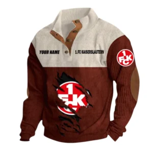 1. FC Kaiserslautern Sweatshirt Herren Stehkragen, Pullover Herren Sweatshirt mit Namen BDE105072925568 - Dunkelrot