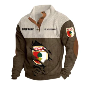 Augsburg Sweatshirt Herren Stehkragen, Pullover Herren Sweatshirt mit Namen BDE105072925569 - Braun