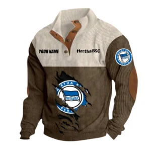 Hertha BSC Sweatshirt Herren Stehkragen, Pullover Herren Sweatshirt mit Namen BDE105072925570 - Braun
