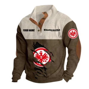 Eintracht Frankfurt Sweatshirt Herren Stehkragen, Pullover Herren Sweatshirt mit Namen BDE105072925571 - Braun