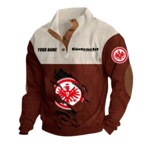 Eintracht Frankfurt Sweatshirt Herren Stehkragen, Pullover Herren Sweatshirt mit Namen BDE105072925571 - Dunkelrot