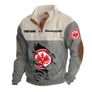Eintracht Frankfurt Sweatshirt Herren Stehkragen, Pullover Herren Sweatshirt mit Namen BDE105072925571 - Grau