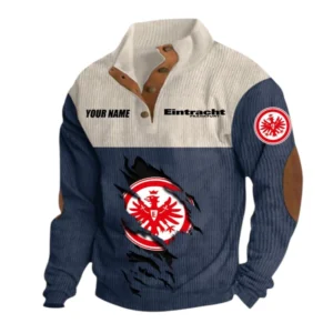 Eintracht Frankfurt Sweatshirt Herren Stehkragen, Pullover Herren Sweatshirt mit Namen BDE105072925571 - Marineblau