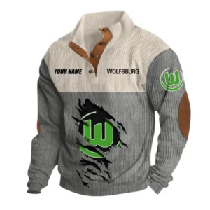 Wolfsburg Sweatshirt Herren Stehkragen, Pullover Herren Sweatshirt mit Namen BDE105072925578 - Grau