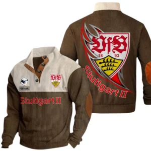 VfB Stuttgart II Sweatshirt Herren Stehkragen, Pullover Herren Sweatshirt mit Namen BDE106072925896 - Braun