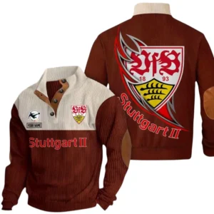 VfB Stuttgart II Sweatshirt Herren Stehkragen, Pullover Herren Sweatshirt mit Namen BDE106072925896 - Dunkelrot