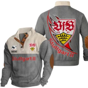 VfB Stuttgart II Sweatshirt Herren Stehkragen, Pullover Herren Sweatshirt mit Namen BDE106072925896 - Grau
