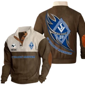 Waldhof Mannheim Sweatshirt Herren Stehkragen, Pullover Herren Sweatshirt mit Namen BDE106072925899 - Braun