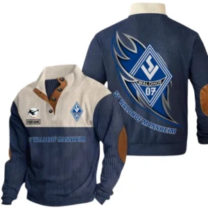 Waldhof Mannheim Sweatshirt Herren Stehkragen, Pullover Herren Sweatshirt mit Namen BDE106072925899 - Marineblau