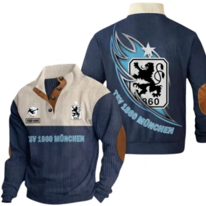 1860 Munich Sweatshirt Herren Stehkragen, Pullover Herren Sweatshirt mit Namen BDE106072925902 - Marineblau