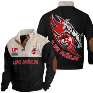 1. FC Koln Sweatshirt Herren Stehkragen, Pullover Herren Sweatshirt mit Namen BDE106072925906 - Schwarz