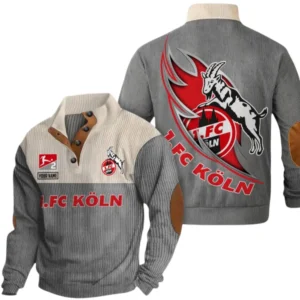 1. FC Koln Sweatshirt Herren Stehkragen, Pullover Herren Sweatshirt mit Namen BDE106072925906 - Grau