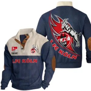 1. FC Koln Sweatshirt Herren Stehkragen, Pullover Herren Sweatshirt mit Namen BDE106072925906 - Marineblau
