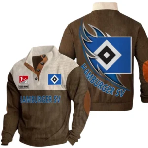 Hamburger SV Sweatshirt Herren Stehkragen, Pullover Herren Sweatshirt mit Namen BDE106072925909 - Braun