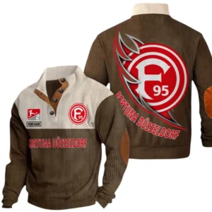 Fortuna Dusseldorf Sweatshirt Herren Stehkragen, Pullover Herren Sweatshirt mit Namen BDE106072925910 - Braun
