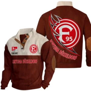 Fortuna Dusseldorf Sweatshirt Herren Stehkragen, Pullover Herren Sweatshirt mit Namen BDE106072925910 - Dunkelrot