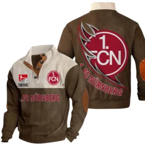 1. FC Nurnberg Sweatshirt Herren Stehkragen, Pullover Herren Sweatshirt mit Namen BDE106072925911 - Braun