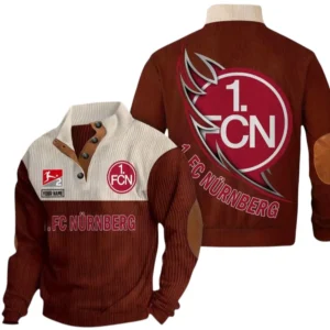1. FC Nurnberg Sweatshirt Herren Stehkragen, Pullover Herren Sweatshirt mit Namen BDE106072925911 - Dunkelrot