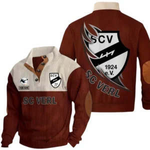 SC Verl Sweatshirt Herren Stehkragen, Pullover Herren Sweatshirt mit Namen BDE106072925912 - Dunkelrot