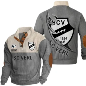 SC Verl Sweatshirt Herren Stehkragen, Pullover Herren Sweatshirt mit Namen BDE106072925912 - Grau