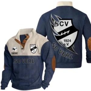 SC Verl Sweatshirt Herren Stehkragen, Pullover Herren Sweatshirt mit Namen BDE106072925912 - Marineblau