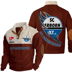 SC Paderborn Sweatshirt Herren Stehkragen, Pullover Herren Sweatshirt mit Namen BDE106072925913 - Dunkelrot