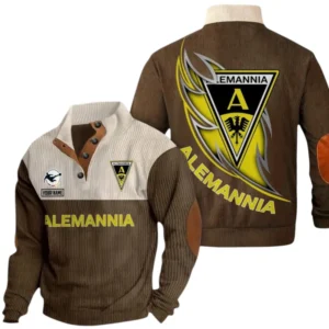 Alemannia Aachen Sweatshirt Herren Stehkragen, Pullover Herren Sweatshirt mit Namen BDE106072925914 - Braun