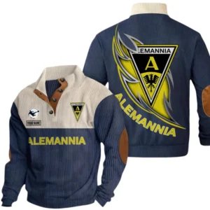 Alemannia Aachen Sweatshirt Herren Stehkragen, Pullover Herren Sweatshirt mit Namen BDE106072925914 - Marineblau