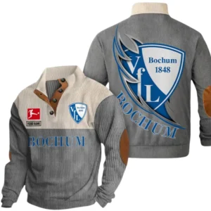 VfL Bochum Sweatshirt Herren Stehkragen, Pullover Herren Sweatshirt mit Namen BDE106072925915 - Grau